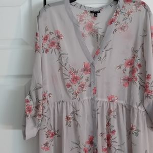 Torrid semi sheer hi lol blouse